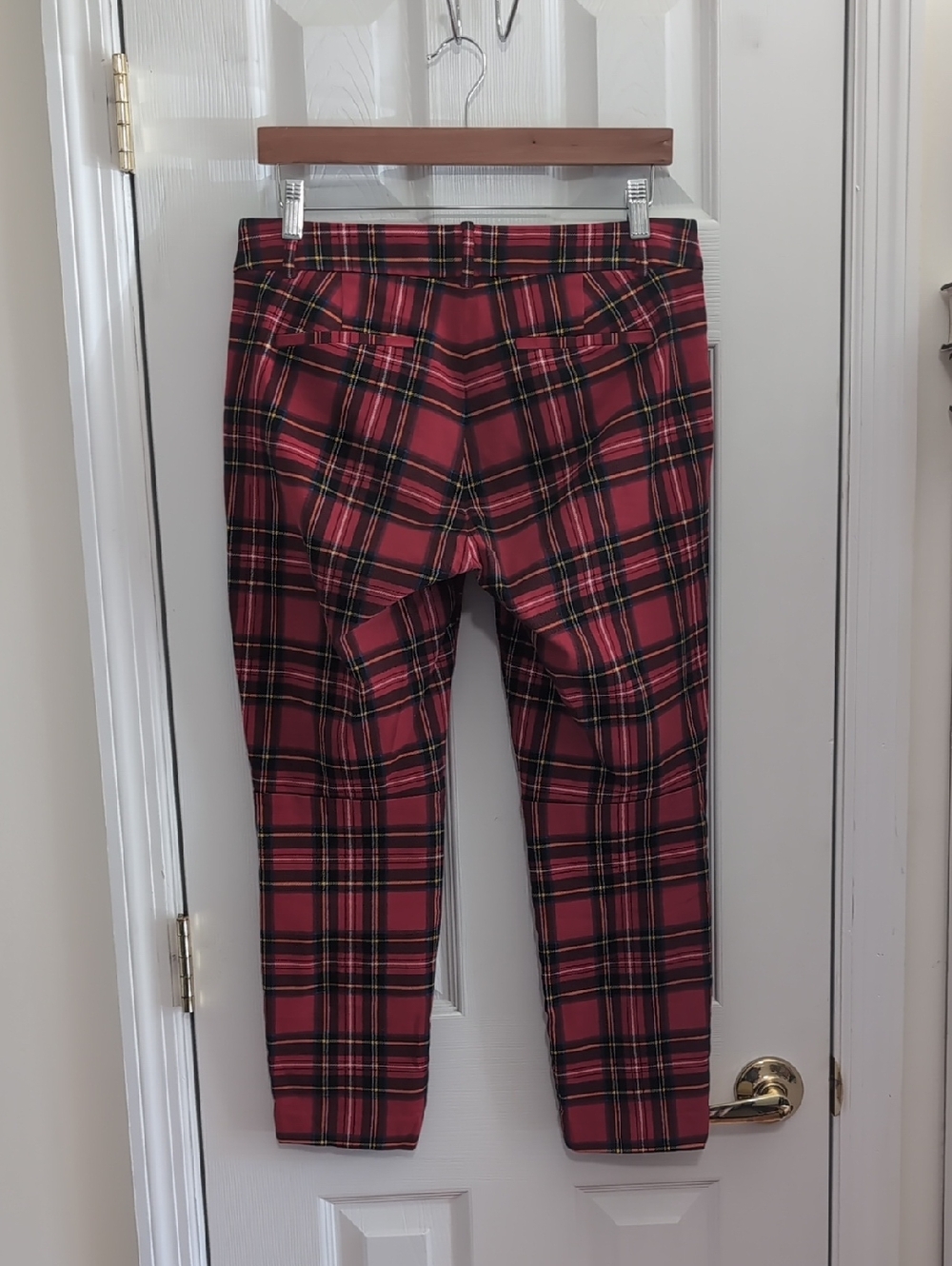 J Crew Winnie Red Plaid Skinny Pant - Picture 4 of 4